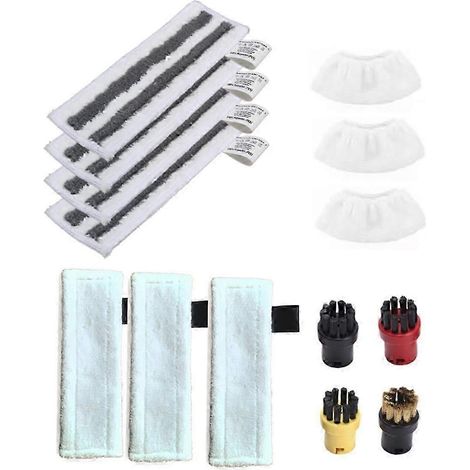 Ensemble de rechange pour balai vapeur et brosse vapeur, lingettes en microfibre lavables, nettoyage puissant, compatible avec les nettoyeurs vapeur portables SC1, SC2, SC3, SC4, SC5 et SC7 (1/5)