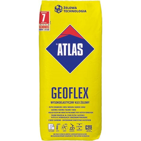 Adhesivo en gel altamente flexible Atlas Geoflex C2TE 22,5 kg resistente a las heladas