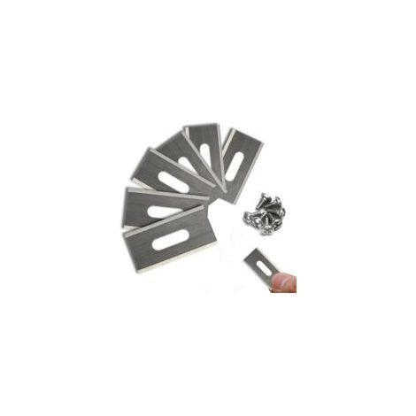 Cuchillas para cortacésped Husqvarna con doble filo de acero inoxidable de 36,5 x 18,5 x 0,65 mm (plateadas, 30 unidades) - Crezuo (1/4)