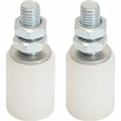 2Pcs Poulie de Porte Coulissante,Roulettes Pivotantes,Roue Avec Roulements à Billes,Plaque de Guidage,Roue en Nylon Résistant à La Corrosion,Roue en Nylon Lourd,Rouleau de Porte de Grange (1/4)