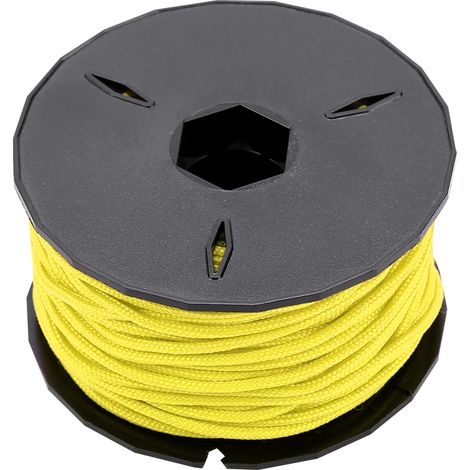 Corde De Sécurité - Polyester Résistant - 31 Mètres - Pour Camping Escalade Et Secours - Jaune (1/5)