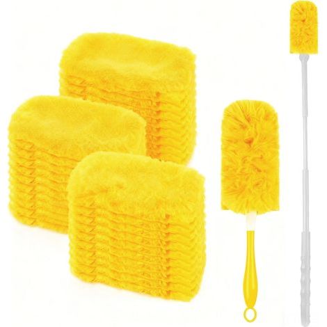 32 Pièces Plumeau Poussiere Recharge, 360 degrés Duster Nettoyage Recharge pour Nettoyer la Poussière, Compatible avec Plumeau (1/4)
