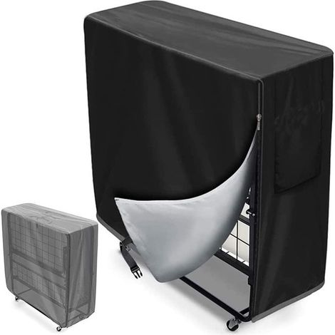Bolsa de almacenamiento para colchón plegable: Impermeable, a prueba de polvo, ventilada, tamaño 99x38x114cm, negra, moderna, para cama plegable de viaje y almacenamiento estacional. (1/4)