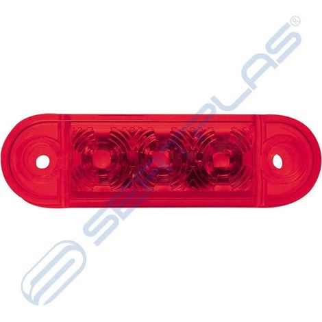 Feu latéral à LED 3 LED 12V-24V rouge
