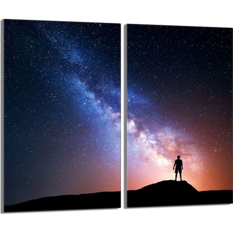 Glasschutzplatte für den Herd 2x30x52 Sterne