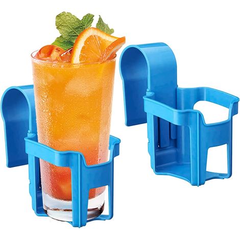 Porte-gobelet de piscine en plastique, accessoires de piscine, panier de rangement, pour baignoire, fête d'été à la plage, bleu (1/5)