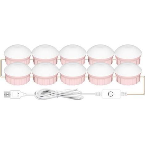 Lampe De Maquillage - Luminosité Réglable Par Capteur - Pour Miroir De Salle De Bain Ou Coiffeuse - 1 Pièce (1/5)