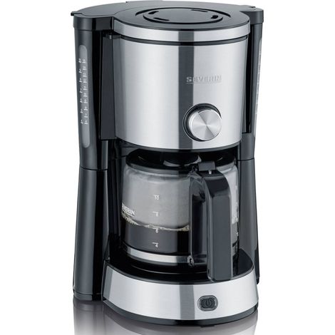 Severin KA 4825 cafetera de filtro acero inoxidable y negro 1,25 L