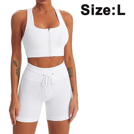 Shorts Yoga - Haut De Sport Sans Couture - Ensemble 2 Pièces Pour Femme - Taille Haute - Couleurs Assorties - 2 Sets (1/5)
