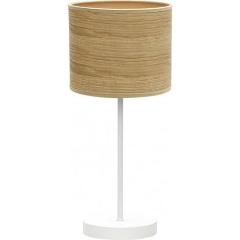 Jerte Lampada da tavolo 1xe14 Bianco/Legno chiaro 42x17x17 Cm brand FABRILAMP