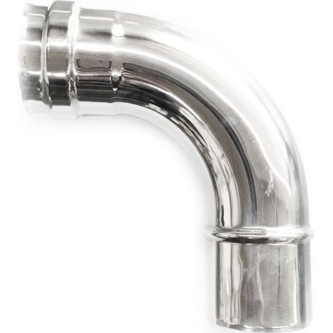 Curva 90 canna fumaria DN 60 tubo acciaio inox 316