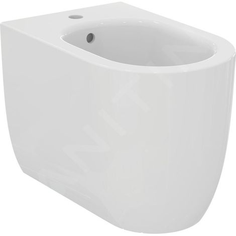Ideal Standard Blend - Bidet à poser, 355x560 mm, avec trop-plein, trou pour robinet, blanc T375301