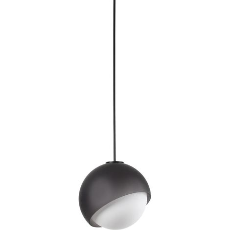Ideal Lux Sospensione Bloom 1 luce E27 nero vetro alluminio (1/2)