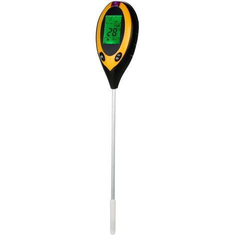 4-in-1 Bodentester: pH-Wert, Feuchtigkeit, Temperatur, Licht – pH-Analysator und Hygrometer