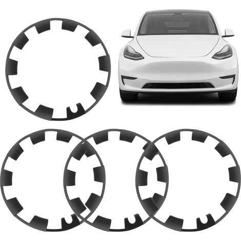 (T04) 40 mattschwarze 20-Zoll-Felgenschutzkappen für Tesla Model Y 2021-2023 (1/5)