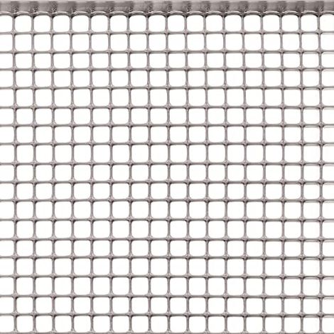 TENAX Quadra 10 Argento 0,50 x 30 m, Rete Protettiva in Plastica per Balconi, Terrazze, Cancelli e Recinzioni (1/3)