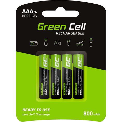 Green Cell GR04 batteria per uso domestico Batteria ricaricabile Mini Stilo AAA Nichel-Metallo Idruro (NiMH)