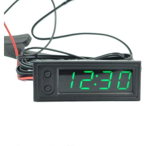 Horloge de haute précision 12 V, panneau de contrôle de la température et de la tension pour voiture, voltmètre réglable (1/5)