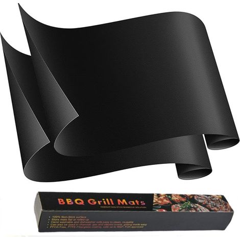 Tapetes de teflón para horno (paquete de 6) – Tapetes reutilizables para hornear, tapetes grandes antiadherentes para hornear, protectores para horno – Libres de BPA y PFOA (33 x 40 cm, negros)