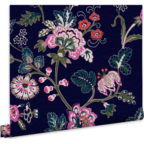Joules Vliestapete Vine Cottage Floral Royal Navy 10mx52cm