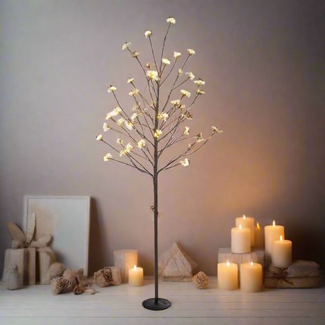 Albero di natale luminoso Marrone "Artificio" con led a luce calda Decorazione da interno -90 cm (1/5)