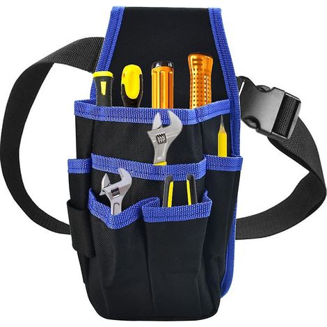 BEBUSINGOTO Sac à outils de quincaillerie, pochette à outils de ceinture, pochette à outils Oxford, pochette à outils, pochette de ceinture, pochette à tournevis (1/5)