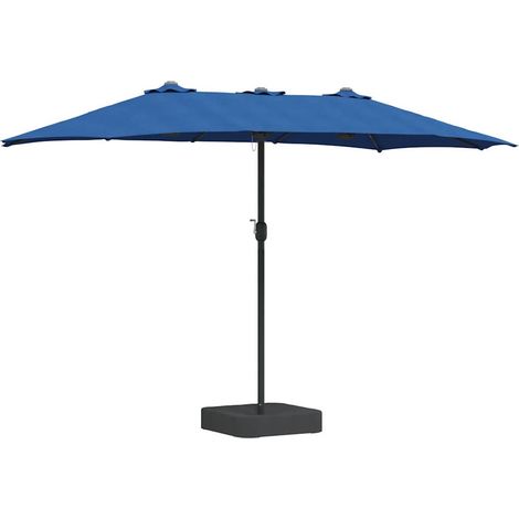 Parasol de jardin，Parasol d'extérieur Bleu 385 x 209 x 244 cm tissu CFW38032 (1/5)
