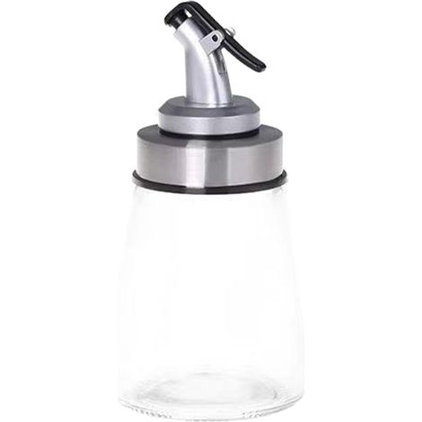 Flacon pulvérisateur d'huile – Distributeur d'huile en verre de 170 ml Pu Conception en verre étanche et en acier inoxydable, pulvérisation à brume fine, recharge facile, distribution d'huile contrô (1/5)