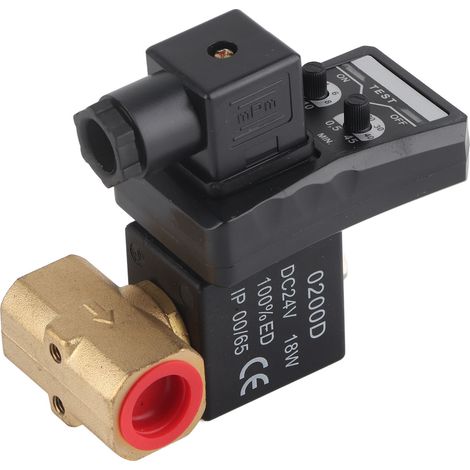 Électrovanne de purge à minuterie pour réservoir, vidange électrique à solénoïde type séparé 24V CC pour compresseur d'air (1/5)