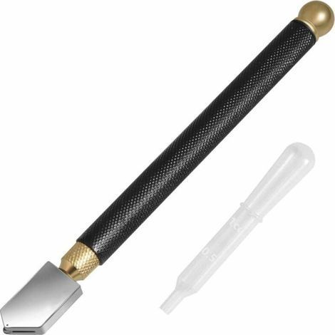 Professioneller Glasschneider, Glasschneidwerkzeug, geölter Wolframkarbid-Glasschneider, schneidet Glas, Spiegel, Fliesen und Buntglas von 3 bis 12 mm (1/5)