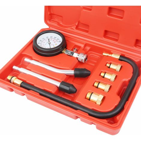 Kompressionstester-Kit für Benzinmotoren, Diagnosewerkzeug für Motorzylinderdruckmesser