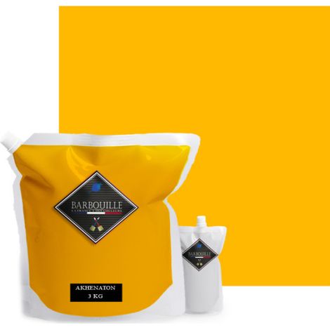 Pintura/resina epoxi brillante de dos componentes BARBOUILLE - Para azulejos, gres, laminado, PVC - 3kg - Amarillo - Akh
