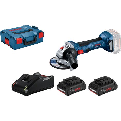 Smerigliatrice a batteria GWS 18V-7 con 2 Batterie da 4,0 Ah ProCORE 06019H9002 + 1600A01BA3 Professional BOSCH (1/4)