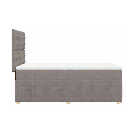 Sommier Snowco, matelas taupe, 80 × 200 cm, tissu, tissu doux et respirant, pour chambre, confort quotidien, assemblage rapide (1/5)
