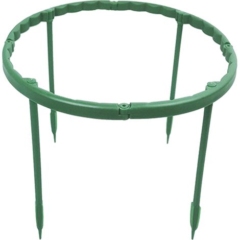 [Cercle de Support pour Plantes] - Kit de Soutien Détachable en Plastique Vert - 14.5cm Large, 25cm/15cm Haut - 4 Arceaux + 4 Barres Droites - Stabilisation Naturelle pour Rosiers, Hydrangeas et Tomat (1/5)