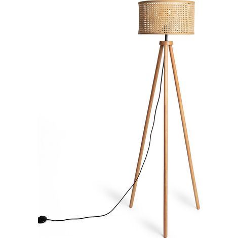 Stehlampe Rattan Adirane Natürlich