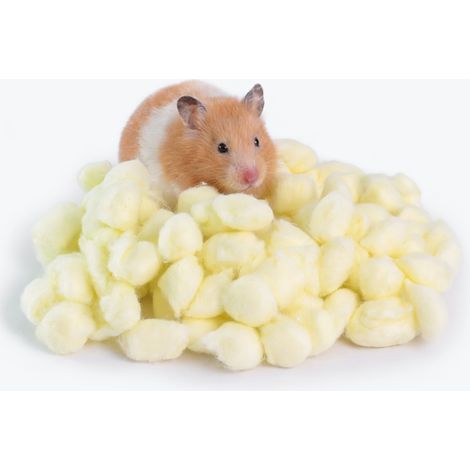 Coton dégraissé pour hamsters jaune 400 sachet 10 pc modèle 21 (1/5)