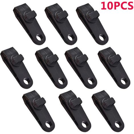 10er-Pack Zeltplanenclips, abschließbare Planenklemmen für Markisen, Campingplanen, Sonnensegel und Poolabdeckungen (1/5)