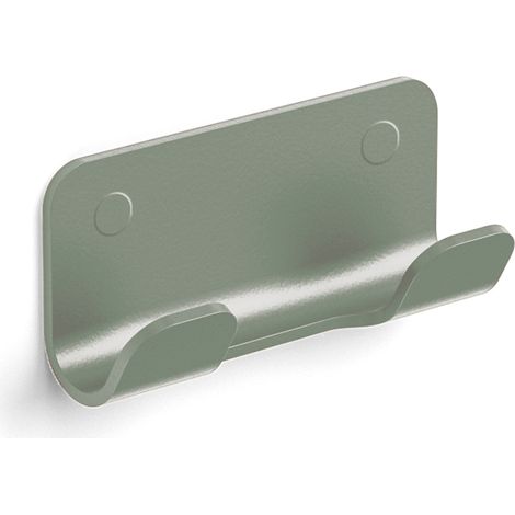 Lineabeta - Doppelter Saeta-Kleiderbügel aus mattem, salbeigrünem Aluminium