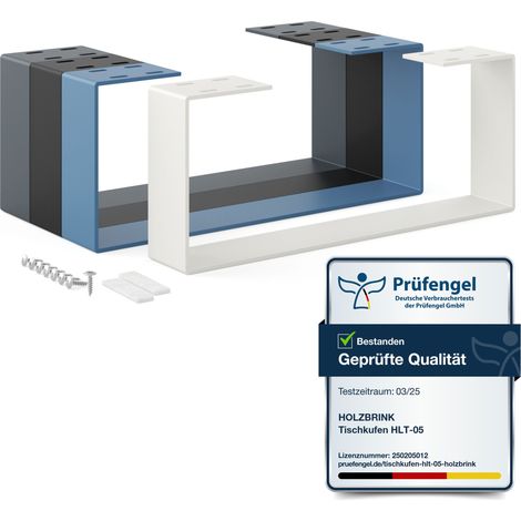 HOLZBRINK Tischbeine Metall Grauweiß 1 Stück Tischkufen/Tischgestell für Couchtisch, Esstisch, Schreibtisch, Sitzbank Möbelfüße size: 50x20cm
