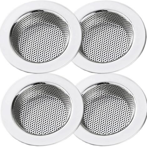 Lot de 4 filtres d'évier de Cuisine en Acier Inoxydable, Passe au Lave, Vaisselle, Avec grand bord large de 11, 2 cm de diamètre (1/5)