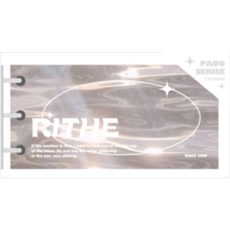 Bloc-notes étudiant double film protecteur, carnet sténo polyvalent avec couverture transparente PP, journal Rithe (1/5)