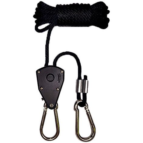 Cordones de Trinquete con Ganchos für Luces o Plantas, Cordones de Gancho Ajustables, 240 cm de Largo (2 Pares) (1/3)