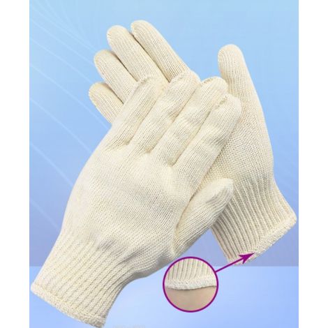 BEBUSINGOTO Hitzebeständige Handschuhe, Ofenhandschuhe, geeignet für Kamine und Öfen, hitzebeständig bis 100 °C, Einheitsgröße, beige (2 Stück) (1/5)