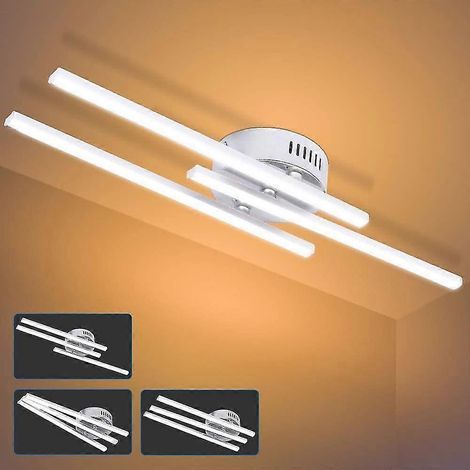 Plafonnier LED moderne, lampe à bandes LED pour chambres, salon et cuisine (1/4)