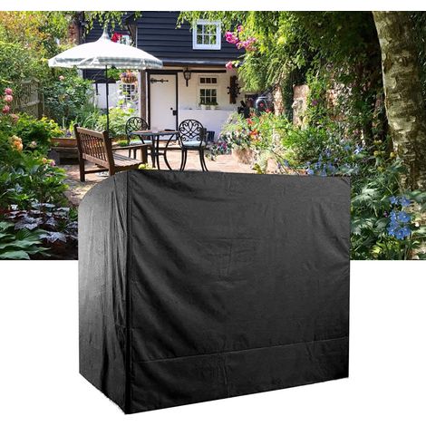 Housse imperméable noire pour balancelle de jardin, hamac d'extérieur, protection anti-poussière (1/5)