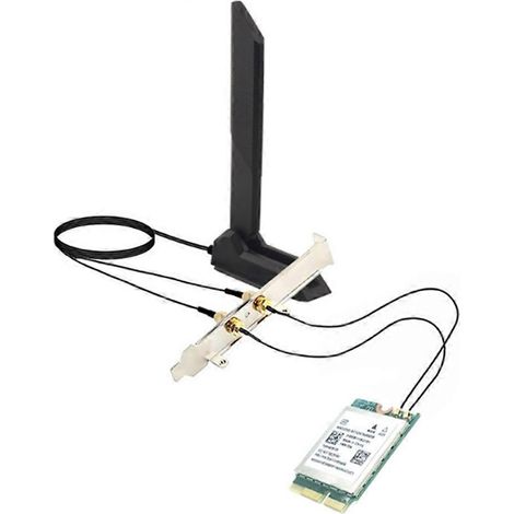 Carte Wi-Fi 7 MT7927 tri-bande 2,4 GHz/5 GHz/6 GHz 8774 MHz sans fil BT5.4 Gigabit Wi-Fi 7 M.2 avec antenne (1/5)