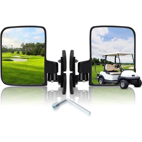 Specchietti laterali magnetici regolabili per carrelli, specchietti convessi magnetici per golf cart, UTV, trattori, carrelli elevatori, rulli vibranti -Crezuo