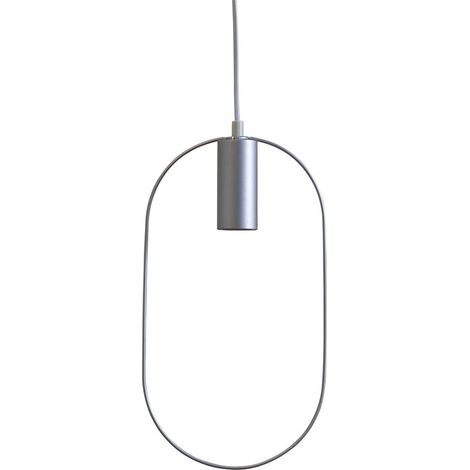 Hängeleuchte "Shape", E27, silber, Kabel weiß (1/4)