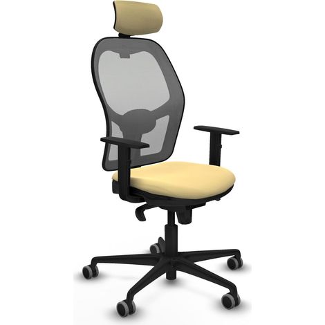 Sedia Ufficio con Poggiatesta Jorquera Piqueras y Crespo 1D036G2 Crema (1/5)